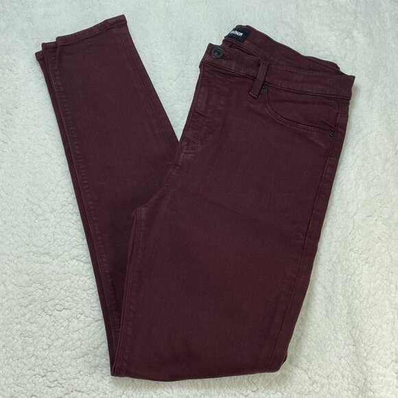Hudson Jeans Womens Size 31 Red Nico Stretch Mid Rise Ankle Skinny 31x28 - Picture 1 of 13